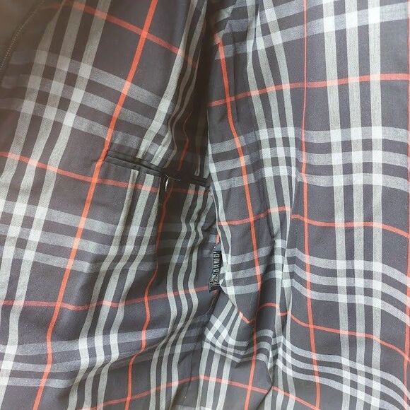 Burberrys Vintage Womens 14R Navy Harrington Jacket Nova Check Lining Excellent - Picture 13 of 16